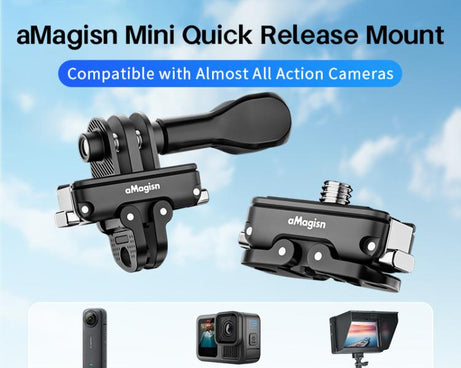 aMagisn Mini Quick Release Mount for Sports Cameras