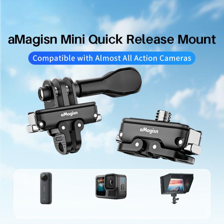 aMagisn Mini Quick Release Mount for Sports Cameras