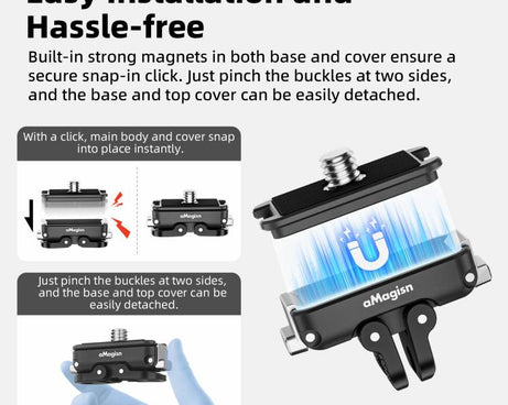 aMagisn Mini Quick Release Mount for Sports Cameras