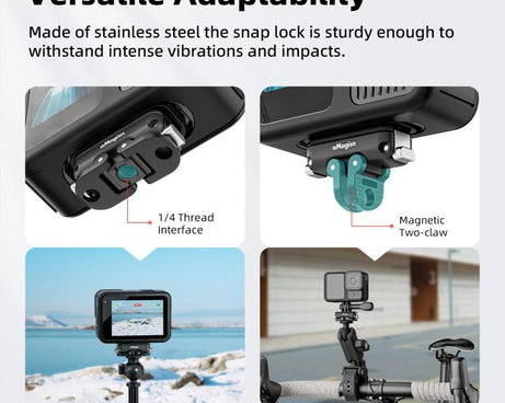 aMagisn Mini Quick Release Mount for Sports Cameras