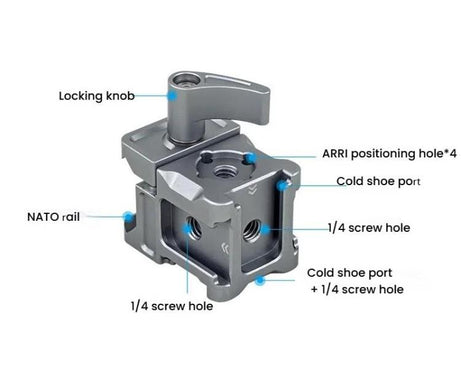 For DJI Ronin Series Stabilizer XILETU Quick Release NATO Clamp Cold Shoe Adapter, XDS-14