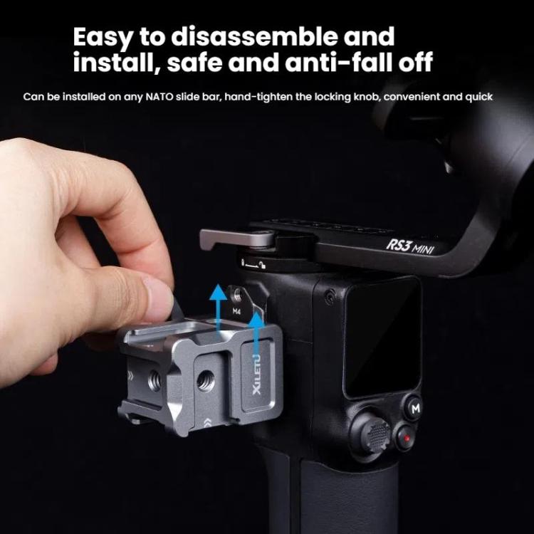 For DJI Ronin Series Stabilizer XILETU Quick Release NATO Clamp Cold Shoe Adapter, XDS-14