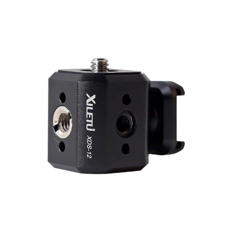 XILETU Tripod Screw Hole Adapter with Cold Shoe 3/8 inch 1/4 inch Thread Holes ARRI Positioning Hole