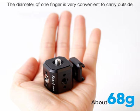 XILETU Tripod Screw Hole Adapter with Cold Shoe 3/8 inch 1/4 inch Thread Holes ARRI Positioning Hole