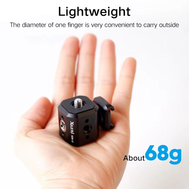 XILETU Tripod Screw Hole Adapter with Cold Shoe 3/8 inch 1/4 inch Thread Holes ARRI Positioning Hole