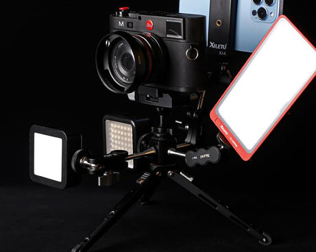 XILETU Tripod Screw Hole Adapter with Cold Shoe 3/8 inch 1/4 inch Thread Holes ARRI Positioning Hole