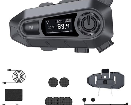 A1 IP67 Waterproof Motorcycle Helmet Noise Reduction Bluetooth Headset, Soft Mic, Hard Mic, Soft and Hard Mics