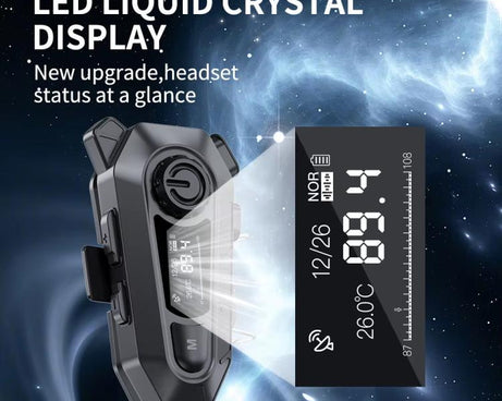 A1 IP67 Waterproof Motorcycle Helmet Noise Reduction Bluetooth Headset, Soft Mic, Hard Mic, Soft and Hard Mics