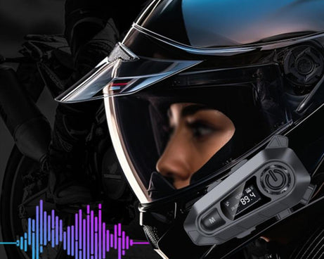 A1 IP67 Waterproof Motorcycle Helmet Noise Reduction Bluetooth Headset, Soft Mic, Hard Mic, Soft and Hard Mics
