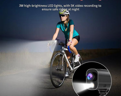 5K Action Camera WiFi Sport DV Riding Bicycle Drive Recorder With Led Light EIS Anti-shake