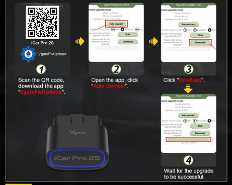 Vgate 3m bps Bluetooth Wireless Wake-up Diagnostic Instrument, Bluetooth 5.3