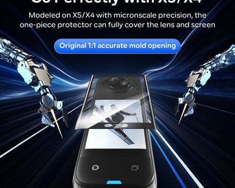 For Insta360 X5 / X4 aMagisn Tempered Glass Screen Protector Anti-Scratch 9H Hardness