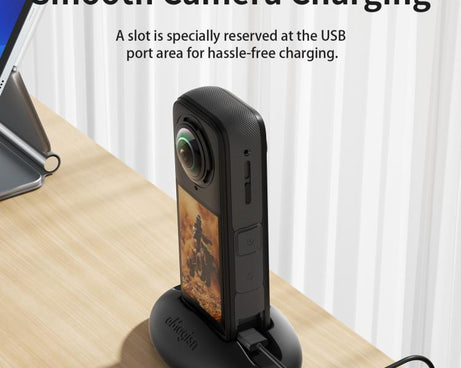 For Insta360 X5 / X4 aMagisn Silicone Base Desktop Stand Car Dashboard Holder