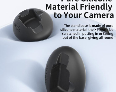 For Insta360 X5 / X4 aMagisn Silicone Base Desktop Stand Car Dashboard Holder