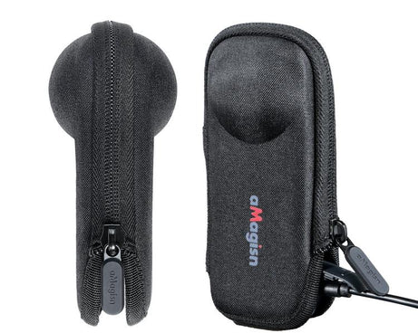 For Insta360 X5 Camera aMagisn Storage Bag Hard Shell Protective Case with Carabiner Clip, Storage Bag