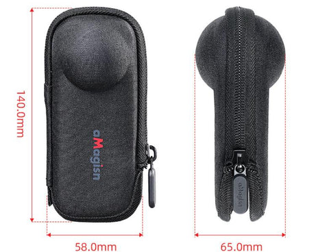 For Insta360 X5 Camera aMagisn Storage Bag Hard Shell Protective Case with Carabiner Clip, Storage Bag