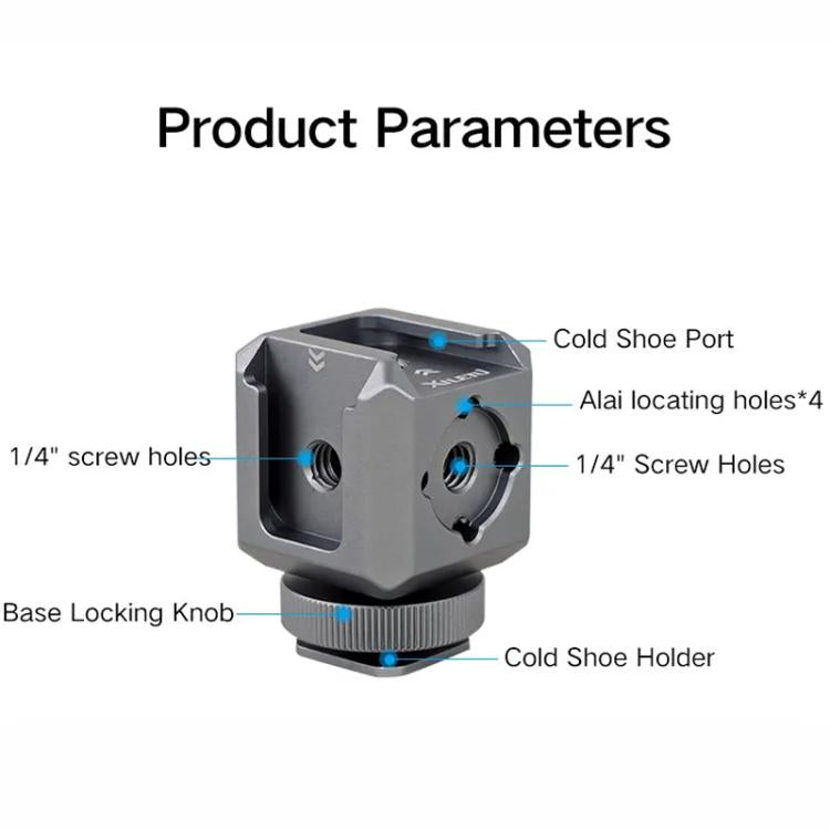 XILETU  XDS-15  Multi-head Cold Shoe Mount Adapter for Camera Flash, Microphone, LED Light, XDS-15