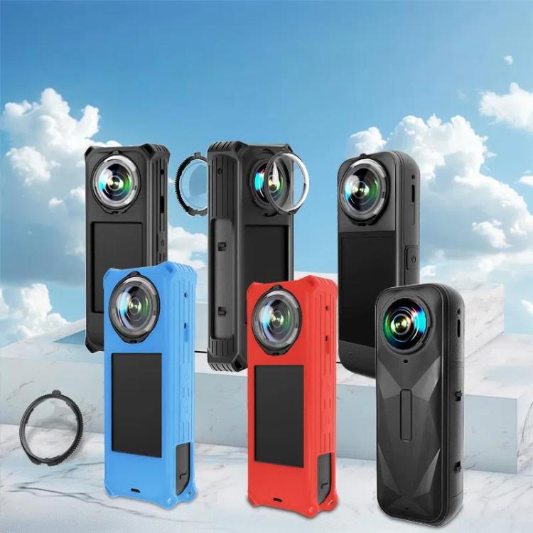 For Insta360 X5 Camera Silicone Cover Case With Lens Cap Shockproof Protective Shell