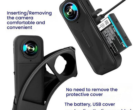 For Insta360 X5 Camera Silicone Cover Case With Lens Cap Shockproof Protective Shell