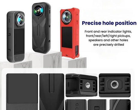 For Insta360 X5 Camera Silicone Cover Case With Lens Cap Shockproof Protective Shell