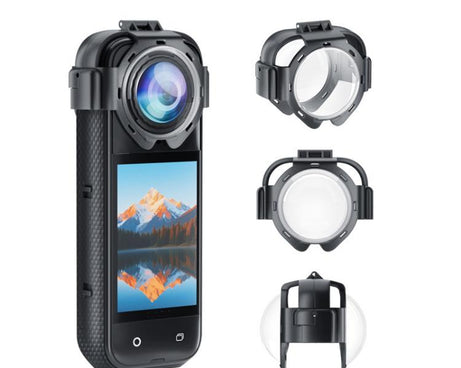 For Insta360 X5 Anti-Fog Snap-On Lens Protector Durable Glass Cover, Lens Protector