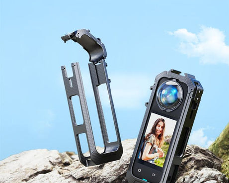 For Insta360 X5 Plastic Protective Frame Magnetic Quick-Release Camera Cage Expansion Bracket