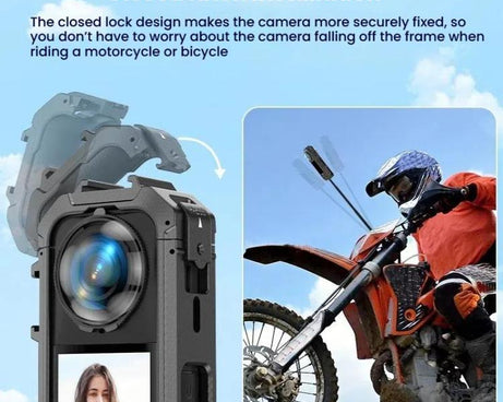 For Insta360 X5 Plastic Protective Frame Magnetic Quick-Release Camera Cage Expansion Bracket