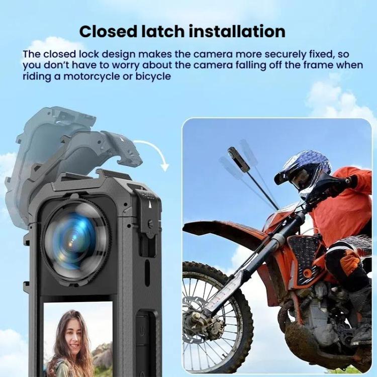 For Insta360 X5 Plastic Protective Frame Magnetic Quick-Release Camera Cage Expansion Bracket