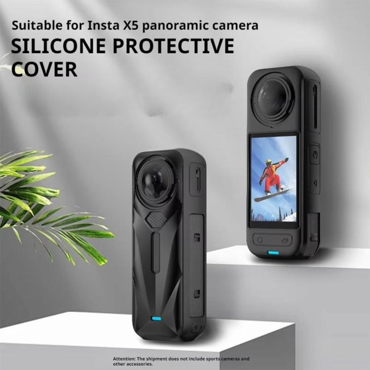 For Insta360 X5 Camera Silicone Case Body Cover Anti-dust and Stain-resistant Protective Shell