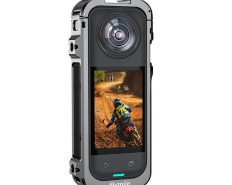 For Insta360 X5 Camera Flymile Metal Frame Lens Cover Set Rabbit Cage Expansion Bracket