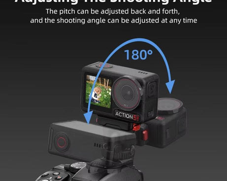 For Osmo Action 3 / 4 / 5 Pro Flymile AC5003 Magnetic Head Quick Release Base