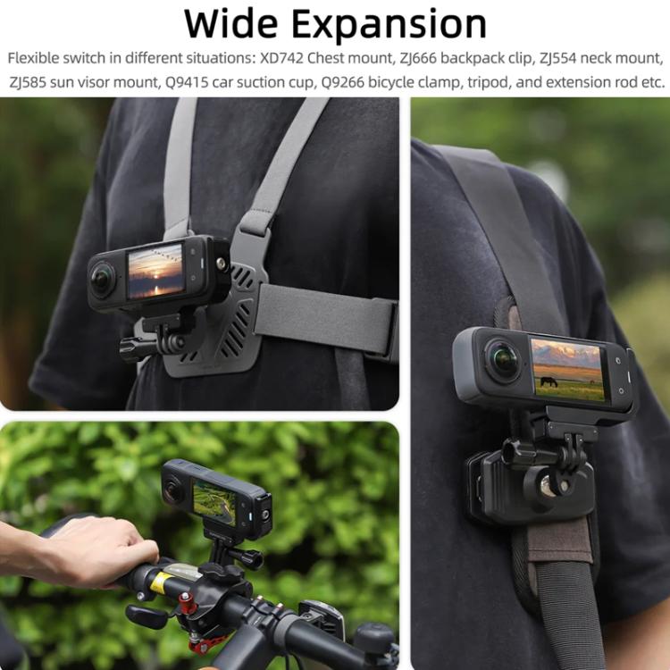 For Insta360 X5 / X4 Sunnylife X4-ZJ826 L-shape Conversion Bracket Magnetic Adaptor Expansion Accessory, X4-ZJ826