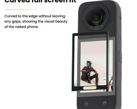 Sunnylife Curved Tempered Film HD Anti-Explosion Anti-Drop Scratch Protective Film, For Insta360 X5 / X4, For Insta360 X5 / X4 2sets