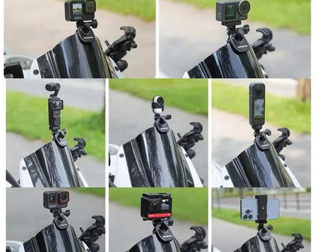 Sunnylife ZJ846 Sports Camera Universal Mount Motorcycle Windshield Clip