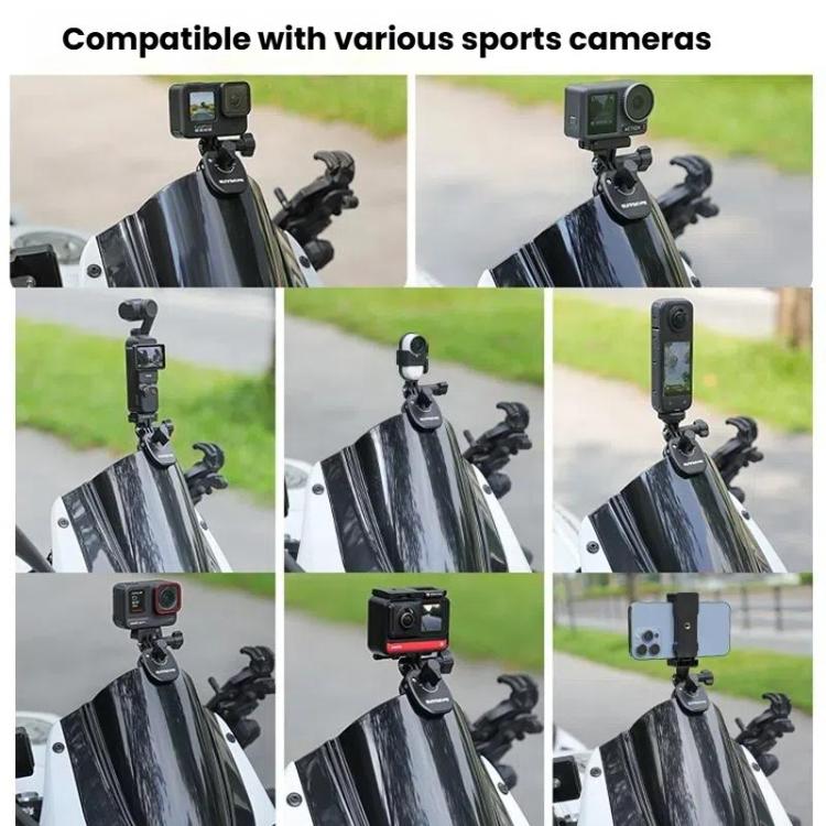 Sunnylife ZJ846 Sports Camera Universal Mount Motorcycle Windshield Clip