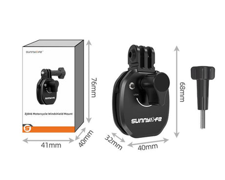 Sunnylife ZJ846 Sports Camera Universal Mount Motorcycle Windshield Clip