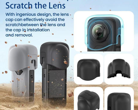 For Insta360 X5 Action Camera Protective Accessories, aMagisn Body Case+Lens Cap Black, aMagisn Body Case+Lens Cap Gray, aMagisn Body Case Black, aMagisn Body Case Gray