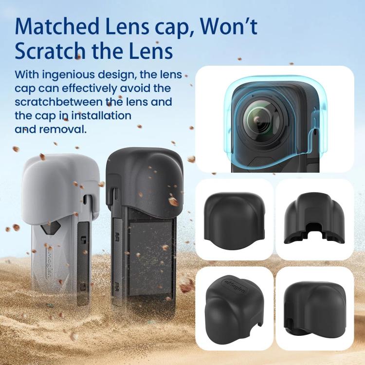 For Insta360 X5 Action Camera Protective Accessories, aMagisn Body Case+Lens Cap Black, aMagisn Body Case+Lens Cap Gray, aMagisn Body Case Black, aMagisn Body Case Gray