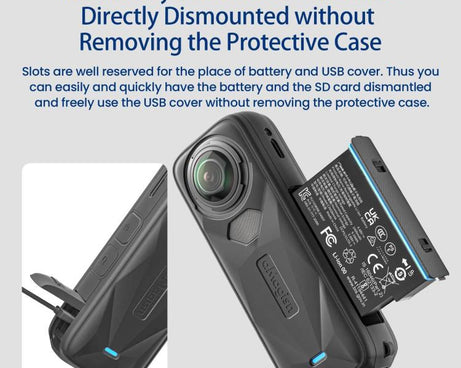 For Insta360 X5 Action Camera Protective Accessories, aMagisn Body Case+Lens Cap Black, aMagisn Body Case+Lens Cap Gray, aMagisn Body Case Black, aMagisn Body Case Gray