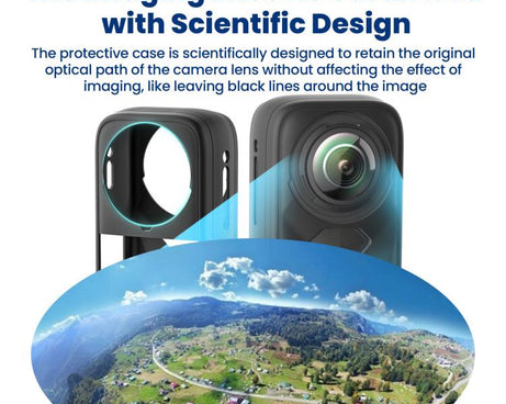 For Insta360 X5 Action Camera Protective Accessories, aMagisn Body Case+Lens Cap Black, aMagisn Body Case+Lens Cap Gray, aMagisn Body Case Black, aMagisn Body Case Gray