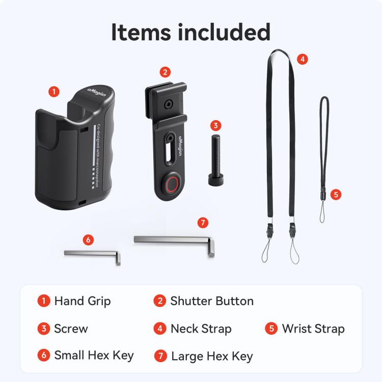 aMagisn Xplorer Grip Kit Street Vlogging Handle For Insta360, DJI Action, and GoPro Hero Series Action Cameras, For Insta360, DJI Action, and GoPro