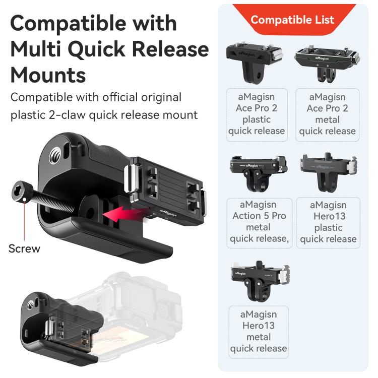 aMagisn Xplorer Grip Kit Street Vlogging Handle For Insta360, DJI Action, and GoPro Hero Series Action Cameras, For Insta360, DJI Action, and GoPro