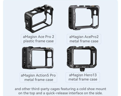 aMagisn Xplorer Grip Kit Street Vlogging Handle For Insta360, DJI Action, and GoPro Hero Series Action Cameras, For Insta360, DJI Action, and GoPro