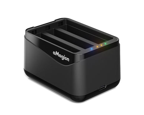 For Insta360 X5 Camera AMagisn Battery Charger Fast Charging Station For 3 Batteries Simultaneously