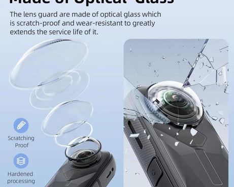For Insta360 X5 Camera aMagisn Lens Guard Protector Detachable Anti-Scratch Glass Cover