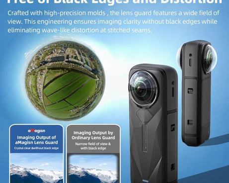 For Insta360 X5 Camera aMagisn Lens Guard Protector Detachable Anti-Scratch Glass Cover