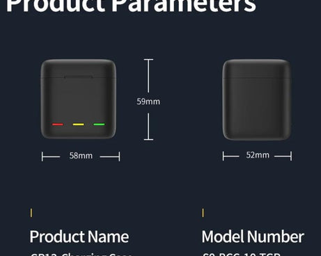 For GoPro HERO13 Black TELESIN 3 Slots Charging Case Compact Storage Box