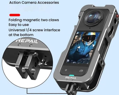 For Insta360 X5 HEPAIL AC-81 Metal Rabbit Cage Extended Protective Frame, AC-81