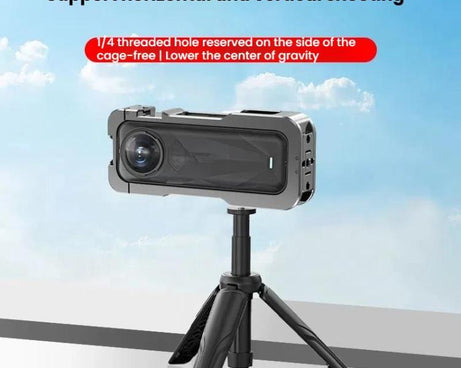 For Insta360 X5 HEPAIL AC-81 Metal Rabbit Cage Extended Protective Frame, AC-81