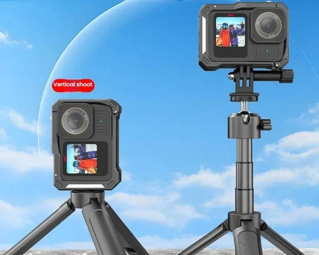 HEPAIL AC68 Aluminum Alloy Rabbit Cage Frame For GoPro HERO13 Black /12 Black /11 Black /10 Black /9 Black, AC68